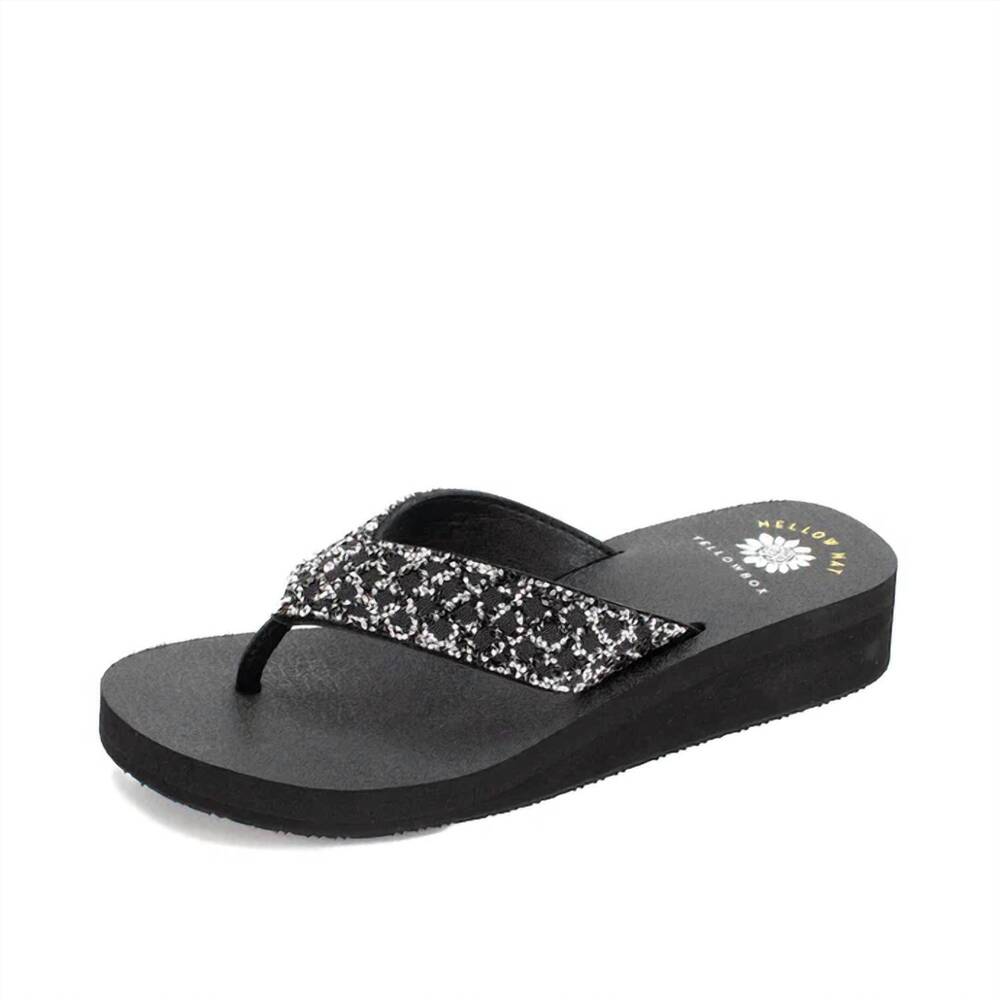 NEW YELLOWBOX women's cesky sandal in black - Picture 1 of 4
